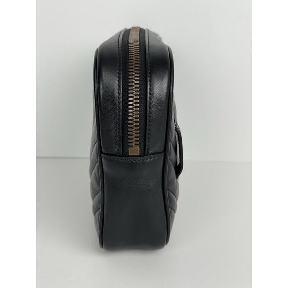 GUCCI Calfskin Matelasse Mens GG Marmont Belt Bag 90 36 Black C-1 - Picture 6 of 16